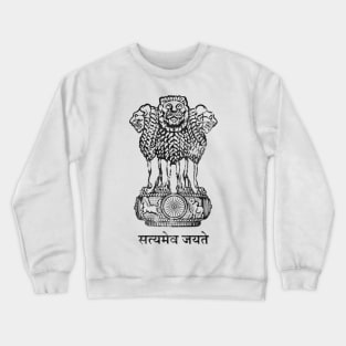 India / Vintage Look Flag Design Crewneck Sweatshirt